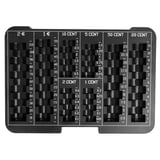 CASSETTO PORTAMONETE PER CASSAFORTE   24x17x1,8 CM NERO PVC (1 UNITÀ)
