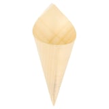 CONO IN FOGLIA DI PIOPPO WOOD  12,5 CM NATURALE LEGNO (1000 UNITÀ)
