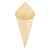 CONO IN FOGLIA DI PIOPPO WOOD  17 CM NATURALE LEGNO (1000 UNITÀ)