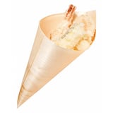 CONO IN FOGLIA DI PIOPPO WOOD  17 CM NATURALE LEGNO (1000 UNITÀ)