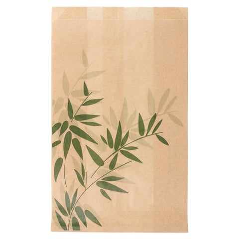 SACCHETTI HAMBURGER FEEL GREEN - PFAS FREE  34 G/M2 14+7x22 CM NATURALE PERGAMANA ANTIGRASSI (500 UNITÀ)