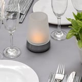 BASI LAMPADA DA TAVOLO "CONE"   Ø 8x12 CM ARGENTO METAL (6 UNITÀ)