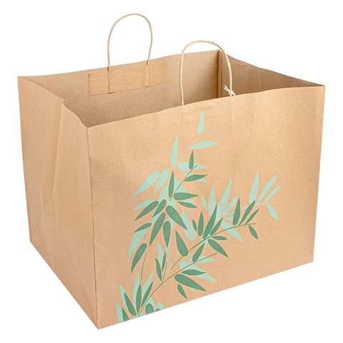 SACCHETTI SOS TRAITEUR FEEL GREEN  110 G/M2 43+33x33 CM NATURALE KRAFT (100 UNITÀ)