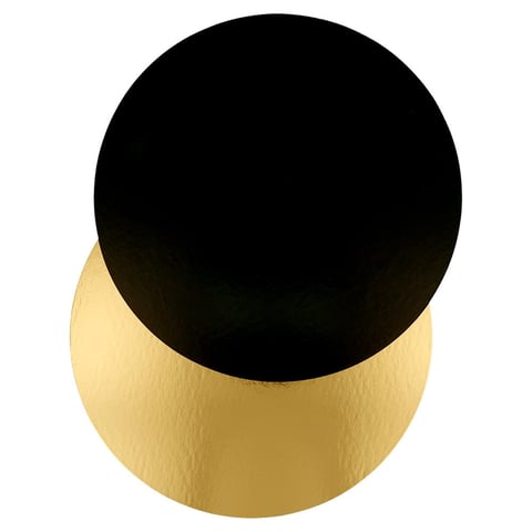 BASE PER TORTA DOPPIA FACCIA  950 G/M2 Ø 24 CM ORO NERO CARTONE (100 UNITÀ)