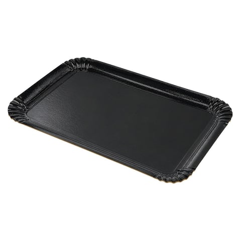 VASSOI CATERING  1100 G/M2 28x19 CM ORO NERO CARTONE (100 UNITÀ)