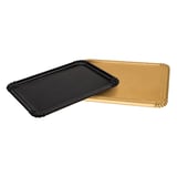 VASSOI CATERING  1100 G/M2 34x25 CM ORO NERO CARTONE (100 UNITÀ)