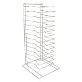 PORTA PIZZA 15 PIANI   30,4x30,4x68 CM ARGENTO METAL (1 UNITÀ)