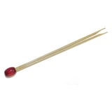 SPIEDINI DOPPIA PUNTA SFERA ROSSA BAMBOO  8 (h) CM NATURALE BAMBÙ (100 UNITÀ)