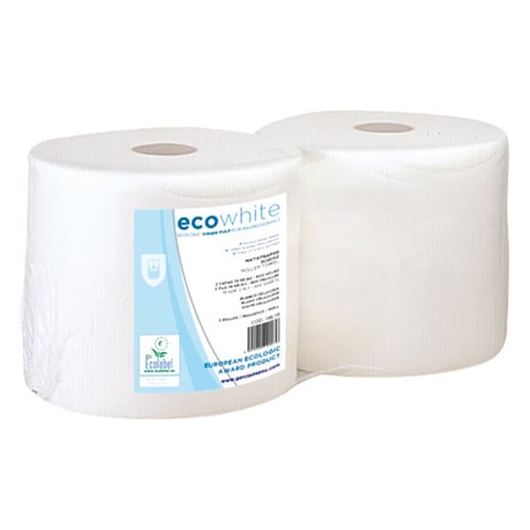 PANNO CARTA 2 VELI - 1350 FOGLI  19 G/M2 Ø34x24 CM BIANCO TISSUE (2 UNITÀ)