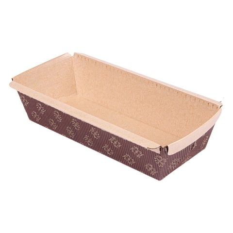 FORME PER COTTURA PASTICCERIA - LAMINATO  170 G/M2 16,5x6,5x5 CM MARRONE CELLULOSA (1000 UNITÀ)