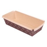 FORME PER COTTURA PASTICCERIA - LAMINATO  170 G/M2 16,5x6,5x5 CM MARRONE CELLULOSA (1000 UNITÀ)