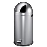 PATTUMIERA PUSH CON PEDALE  52 L Ø 38x89 CM ARGENTO ACCIAIO INOX (1 UNITÀ)