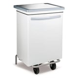 BIDONE RIFIUTI CON RUOTE CON PEDALE  70 L 47x42x73 CM BIANCO METAL (1 UNITÀ)
