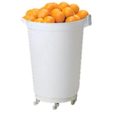 CONTENITORE BIANCO CON COPERCHIO  120 L Ø 56,5x72 CM BIANCO HDPE (1 UNITÀ)