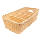 CESTELLO POSATE SIMIL VIMINI   53x31x15 CM NATURALE PP (1 UNITÀ)