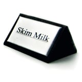 TARGHETTE "SKIM MILK"  7,5x4,5 CM NERO LEGNO (12 UNITÀ)