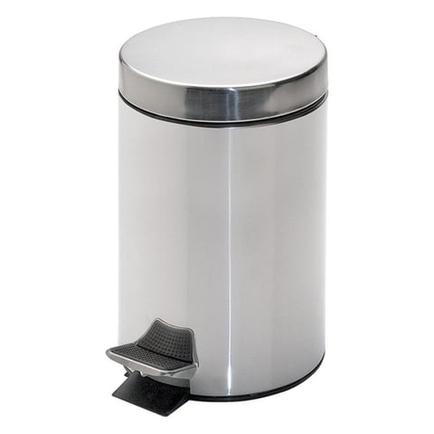PATTUMIERA A PEDALE CON RICETTACOLO INTERIORE  3 L Ø 17x24,5 CM ARGENTO ACCIAIO INOX (1 UNITÀ)