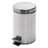 PATTUMIERA A PEDALE CON RICETTACOLO INTERIORE  3 L Ø 17x24,5 CM ARGENTO ACCIAIO INOX (1 UNITÀ)