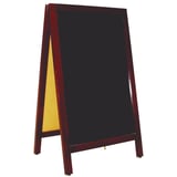 LAVAGNA PER ESTERNI 2 FACCIE   50x85x40 CM NERO LEGNO (1 UNITÀ)