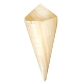 CONO IN FOGLIA DI PIOPPO WOOD  8 CM NATURALE LEGNO (50 UNITÀ)