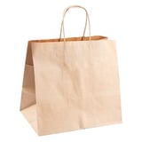 BORSE SOS TRAITEUR CON MANICI  80 G/M2 26+17x24 CM NATURALE KRAFT (250 UNITÀ)