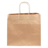 BORSE SOS TRAITEUR CON MANICI  80 G/M2 26+17x24 CM NATURALE KRAFT (250 UNITÀ)