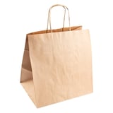 BORSE SOS TRAITEUR CON MANICI  90 G/M2 26+20x27 CM NATURALE KRAFT (250 UNITÀ)