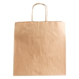 BORSE SOS TRAITEUR CON MANICI  90 G/M2 26+20x27 CM NATURALE KRAFT (250 UNITÀ)