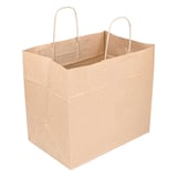 BORSE SOS TRAITEUR CON MANICI  90 G/M2 32+21x28,5 CM NATURALE KRAFT (250 UNITÀ)