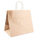 BORSE SOS TRAITEUR CON MANICI  90 G/M2 32+21x28,5 CM NATURALE KRAFT (250 UNITÀ)