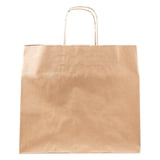 BORSE SOS TRAITEUR CON MANICI  90 G/M2 32+21x28,5 CM NATURALE KRAFT (250 UNITÀ)