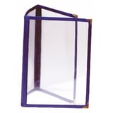 MENÙ "AMERICANO" DIN-A4 3 PAGINE   BLU PVC (1 UNITÀ)