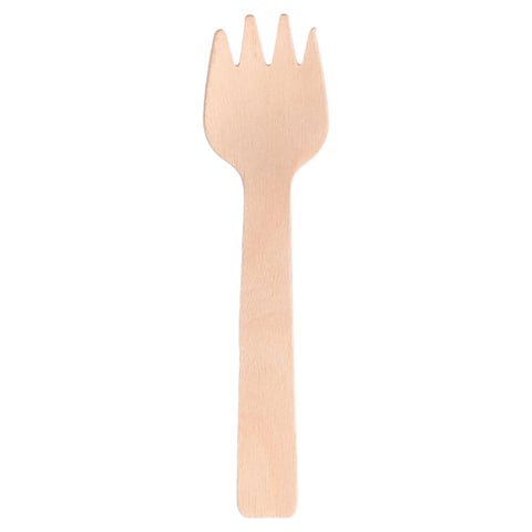 FORCHETTA - CUCCHAIO WOOD  10,5 CM NATURALE LEGNO (100 UNITÀ)