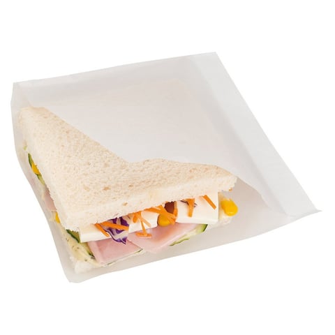 CARTA APERTA 2 LATI  22 G/M2 + 8 LDPE 15x15,2 CM BIANCO KRAFT (100 UNITÀ)