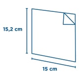 CARTA APERTA 2 LATI  22 G/M2 + 8 LDPE 15x15,2 CM BIANCO KRAFT (100 UNITÀ)