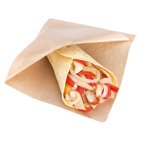 CARTA APERTA 2 LATI  35 G/M2 + 10 LDPE 12x12,2 CM NATURALE KRAFT (100 UNITÀ)