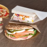 CARTA APERTA 2 LATI  35 G/M2 + 10 LDPE 12x12,2 CM NATURALE KRAFT (100 UNITÀ)
