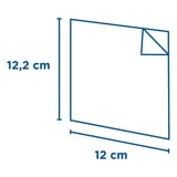 CARTA APERTA 2 LATI  35 G/M2 + 10 LDPE 12x12,2 CM NATURALE KRAFT (100 UNITÀ)