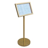 PORTA MENÙ DIN-A3 CON PIEDE   Ø 35x115 CM ORO METAL (1 UNITÀ)