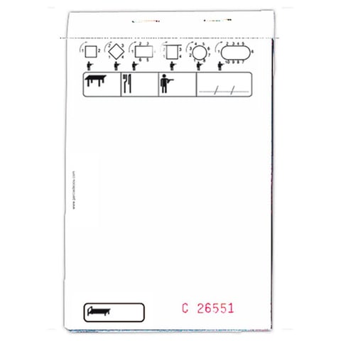BLOCCHI COMANDA TRIPLICATI 50x3 FOGLI   10x15 CM BIANCO AUTOCOPIANTE (100 UNITÀ)