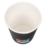 BICCHIERI BEVANDE CALDE DOPPIA PARETE  240 ML - 8 oz 280 + 250 + 18 PE G/M2 Ø8/5,6x9,2 CM NERO CARTONE (1000 UNITÀ)