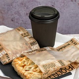 BICCHIERI BEVANDE CALDE DOPPIA PARETE  240 ML - 8 oz 280 + 250 + 18 PE G/M2 Ø8/5,6x9,2 CM NERO CARTONE (1000 UNITÀ)