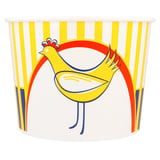 CONTENITORI PER POLLO +COPERCHIO  1920 ML 13PE + 320 +18PE G/M2 Ø 16,8/13,9x12,3 CM BIANCO CARTONE (300 UNITÀ)