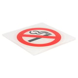 CARTELLO AUTOADESIVO - VIETATO FUMARE   12x12 CM BIANCO METACRILATO (1 UNITÀ)