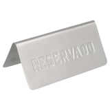 SEGNATAVOLO "RESERVADO"   12x5,4x5,9 CM ARGENTO ACCIAIO INOX (1 UNITÀ)