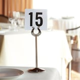 PINZA PER NUMERI DA TAVOLA   Ø7,2x19,5 (h) CM ARGENTO ACCIAIO INOX (1 UNITÀ)