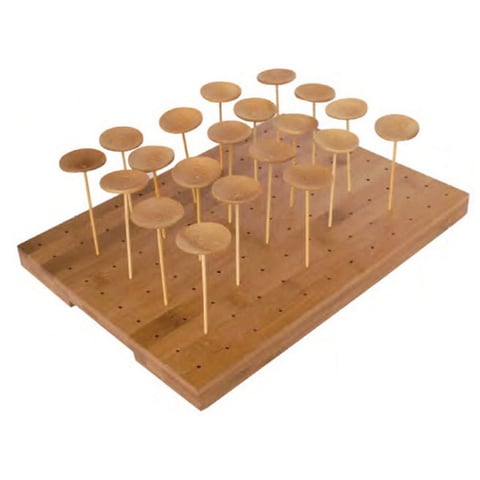 VASSOIO PER 120 SPIEDINI BAMBOO  25x30x1,3 CM NATURALE BAMBÙ (1 UNITÀ)