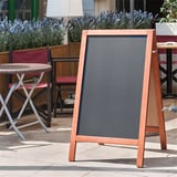 LAVAGNA AD ANGOLO 2 FACCIE   65x80x115 CM NERO LEGNO (1 UNITÀ)