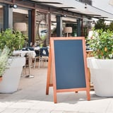 LAVAGNA AD ANGOLO 2 FACCIE   65x80x115 CM NERO LEGNO (1 UNITÀ)