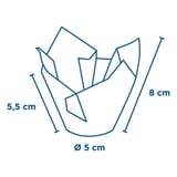 PIROTTINI MUFFIN TULIP  50 G/M2 Ø 5x5,5/8 CM MARRONE PERGAMANA ANTIGRASSI (1000 UNITÀ)